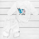 Дитячий комплект з боді 2в1 у пологовий з начосом Hello Baby 56 см Білий 39450 фото