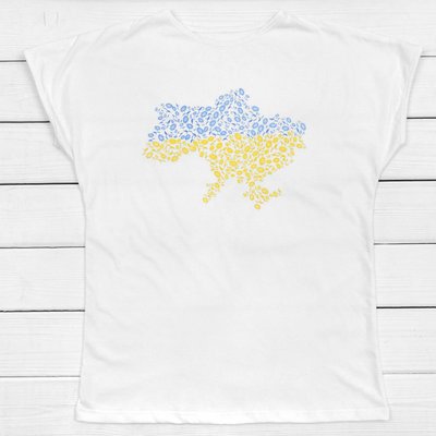 Жіноча футболка Україна 74 80см Білий 1103 фото