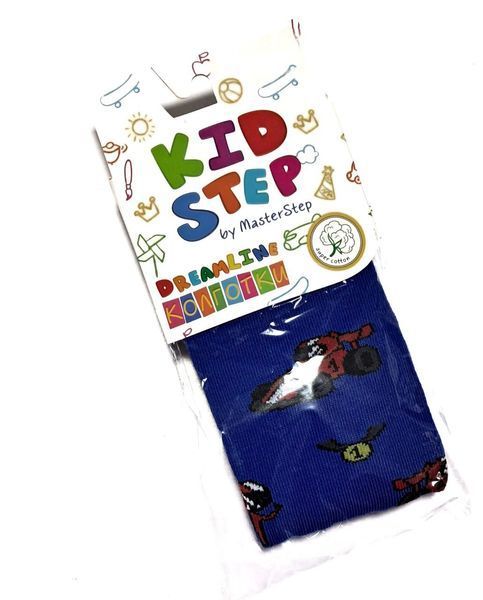 Детские демисезонные колготки KidStep Машинки на 92-98 см Синий 45312 фото