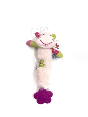 Іграшка з пищалкою "Весела Овечка" (Висота 24,5см) BabyOno Рожевий 606 фото