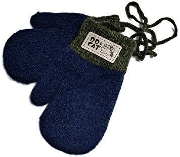 Демісезонні дитячі рукавички (одношарова в'язка) Cat на 1-3 роки Темно-синій 41243 фото