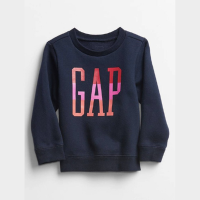 Теплый свитшот для девочки с флисовым напылением Gap на 18-24 см 86 см Синий 40545 фото