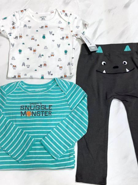 Дитячий комплект 3в1 від Carter's Монстрик 86 см 18 міс Бірюзовий 30620 фото