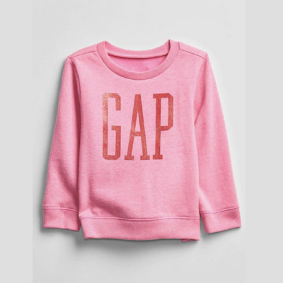 Теплый свитшот для девочки с флисовым напылением Gap на 18-24 см 86 см Розовый 40548 фото