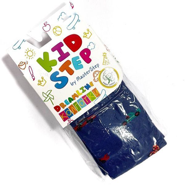 Детские демисезонные колготки KidStep Машинки на 128-134 см Темно-синий 41328 фото