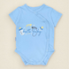 Дитячий літній боді на короткий рукав з куліру на кнопках Hello Baby 56 см Блакитний d105 фото