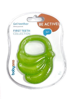 Прорізувач для зубів з гелем BabyOno "Банан" BabyOno Зелений 1016 фото