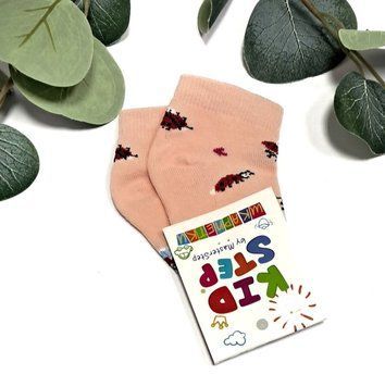 Детские носки KidStep на 10-12 см (17-19 размер) Божья коровка Персиковый/ Красный 44453 фото