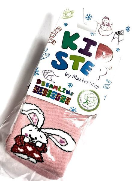 Дитячі махрові колготки KidStep Зайчик 80-86 см Рожевий 41199 фото