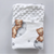 Дитячий пледик плюш(кружечки)+бавовна 100 на 80 см Ведмедики Ультра-білий 38206 фото