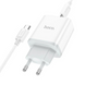 Зарядний пристрій HOCO C105A USB+Type-C PD20W+QC3.0+кабель Type-C to Type-C Білий 46033 фото 3