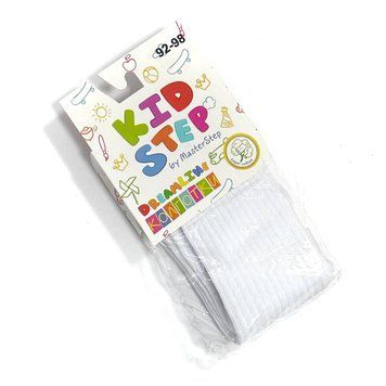 Дитячі колготки в рубчик Kid Step на 128-134 см Білий 40813 фото