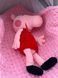 Плюшевая вязаная игрушка Свинка Пепа в платье Розовый 4147 фото 2