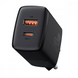 Мережевий зарядний пристрій Baseus Compact Quick Charger 20W QC+PD 1Type-C + 1USB Чорний 46035 фото 2