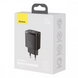 Мережевий зарядний пристрій Baseus Compact Quick Charger 20W QC+PD 1Type-C + 1USB Чорний 46035 фото 3