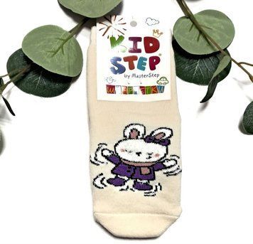 Дитячі махрові шкарпетки для дівчинки KidStep на 14-16 см (23-25 розмір) Зайчик Молочний/ Білий 44605 фото
