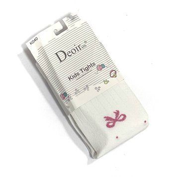 Колготки для дівчат Deoir Бантик 92-104 см Молочний 41057 фото