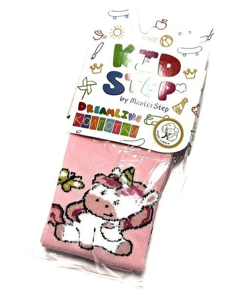 Детские демисезонные колготки KidStep Единорог на 92-98 см Розовый/ Белый 44839 фото