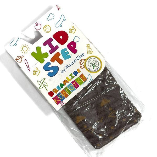 Дитячі демісезонні колготки KidStep Котик на 116-122 см Коричневий 41333 фото