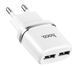 Мережевий зарядний пристрій Hoco C12 Dual USB Charger 2USB / 2.4A Білий 46036 фото 2