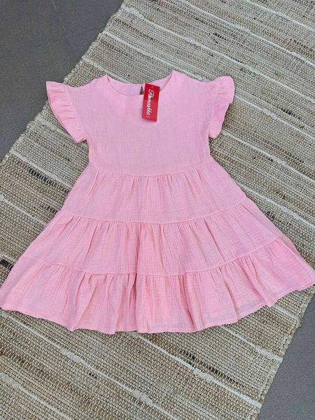 Літня сукня для дівчинки мусліну Жатка 134 см Рожевий 38161 фото