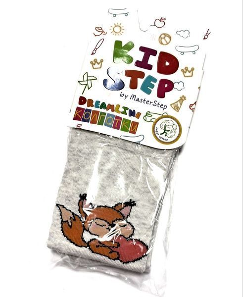 Детские демисезонные колготки KidStep Белочка на 92-98 см Светло-серый/Оранжевый 44840 фото