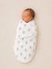 Європелюшка-кокон на липучці на байці на 3-6 міс 62-68 см Mom Dad Білий /Чорний 46478 фото