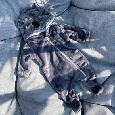 Плюшевий дитячий комбінезон з капюшоном Коала 56 см Сірий 6000 фото