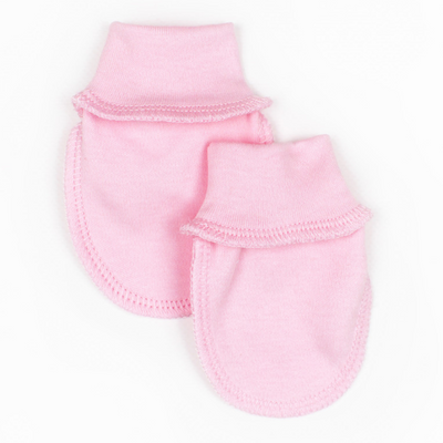 Царапки для немовлят Однотонні на 0-3 міc Рожевий 39182 фото