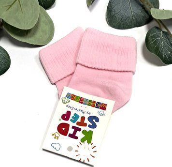 Детские однотонные носки KidStep на 10-12 см (17-19 размер) Розовый 44461 фото