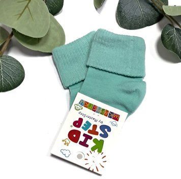 Детские однотонные носки KidStep на 10-12 см (17-19 размер) Бирюзовый 44462 фото