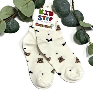 Дитячі шкарпетки для дівчинки KidStep на 16-18 см (26-28 розмір) Ведмедик Молочний/ Бежевий 44466 фото