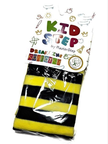 Детские демисезонные колготки Kid Step на 104-110 см Полоски Желтый/Черный 44849 фото