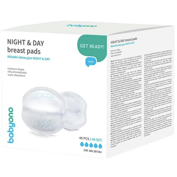 Вкладки лактационные для кормящих мам Babyono "DAY & NIGHT" 40шт/уп 297 фото