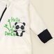 Флисовый комбинезон с подкладкой и капюшоном Panda 62 см Молочный 8-110 фото 2