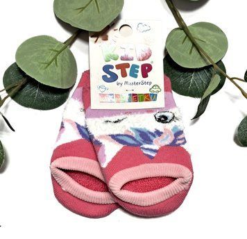 Дитячі махрові укорочені шкарпетки для дівчинки зі стопіками KidStep на 18-20 см (29-31 розмір) Єдиноріг Рожевий/ Білий 44618 фото