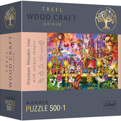 Пазли фігурні з дерева на 500 + 1 елм "Чарівний світ" 20156 фото
