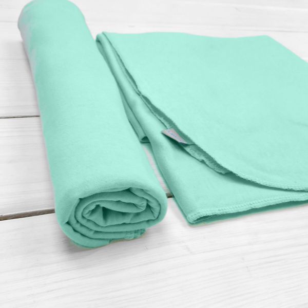 Однотонная пеленка детская кулир Menthol 102 фото