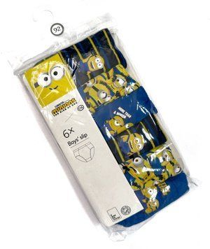 Набір дитячих трусиків для хлопчика Minions 6 шт на 2 роки 92 см Синій 38837 фото