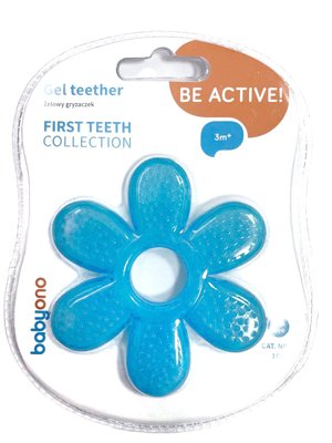 Прорізувач для зубів з гелем Babyono "Ромашка" Синій 1060 фото