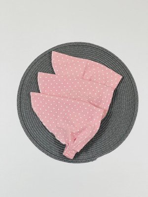 Муслінова косинка на резинці для дівчинки на 6-18 міс Горошки Рожевий 38027 фото