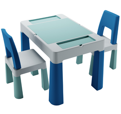 Комплект МултіфанTeggi 1+2 (Столик та два кріселка) Синій/Сірий/Бірюзовий TI-011-173 фото