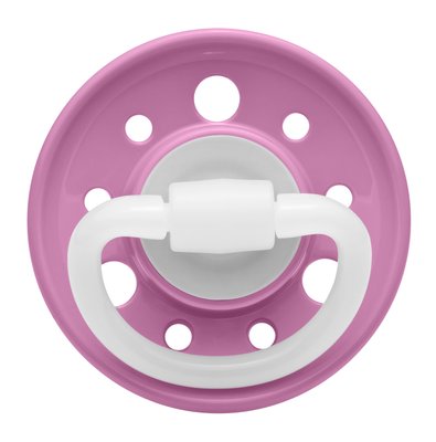 Дитяча латексна пустушка круглої форми "Вишенька" Nip 0-6 міс Рожевий 37027 фото
