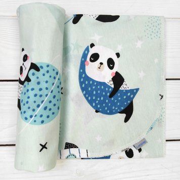 Дитяча пелюшка кулірна Panda 90 110см Ментол 102 фото