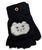 Теплые детские перчатки (перчатки) с открытыми пальцами на 5-7 лет Котик Черный 44995 фото