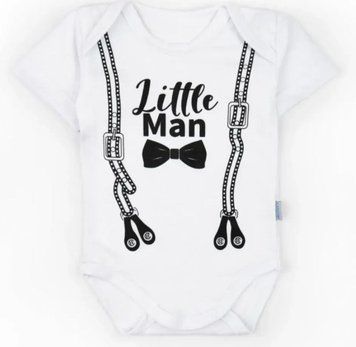 Боди для мальчика из кулира Little Man 62 см Белый 43509 фото