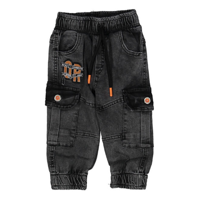 Джинсові штани на манжетах з карманами на 1 рік 8086 см Сірі 4054 фото