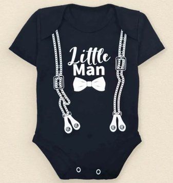 Боди для мальчика из кулира Little Man 62 см Черный 43510 фото