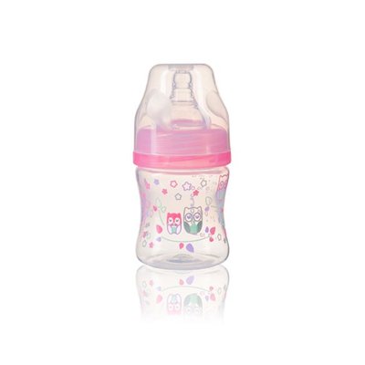 Пляшка антиколікова з широким отвором (Рожевий) 120 мл. (0+) "BabyOno" 402/02 фото