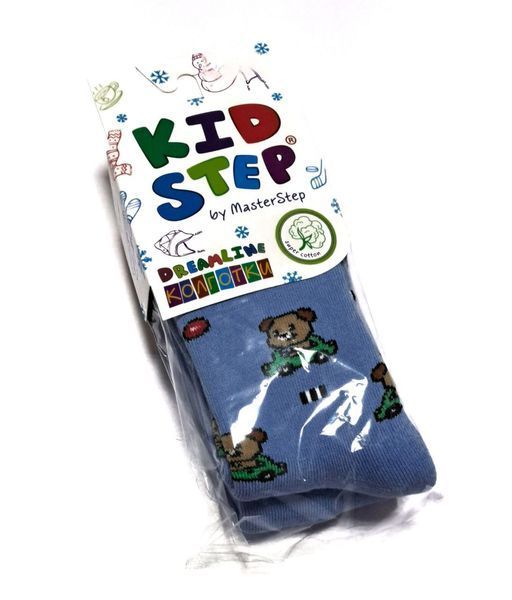 Детские махровые колготки KidStep Песик 80-86 см Голубой 45296 фото